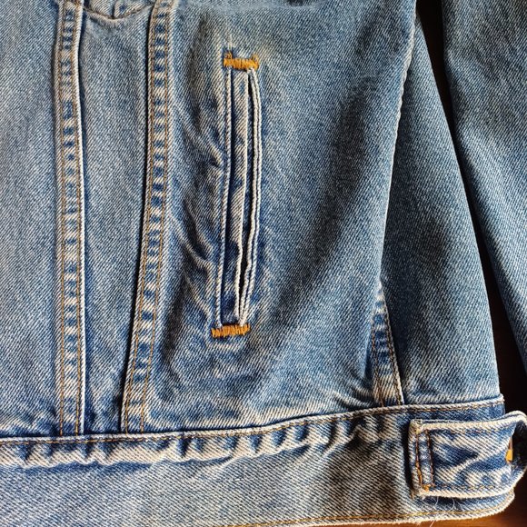 Vtg 90's Levi's Jacket, 70507-0389 Leather Applique, Southwest, Tribal, USA, M - Picture 11 of 15